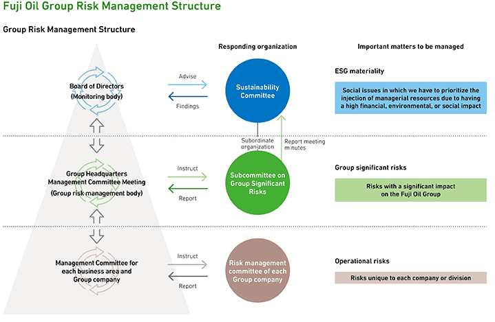 Fuji Oil Group risk Management Structure